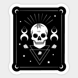 Skull & Witchcraft Symbols • Goth Sticker